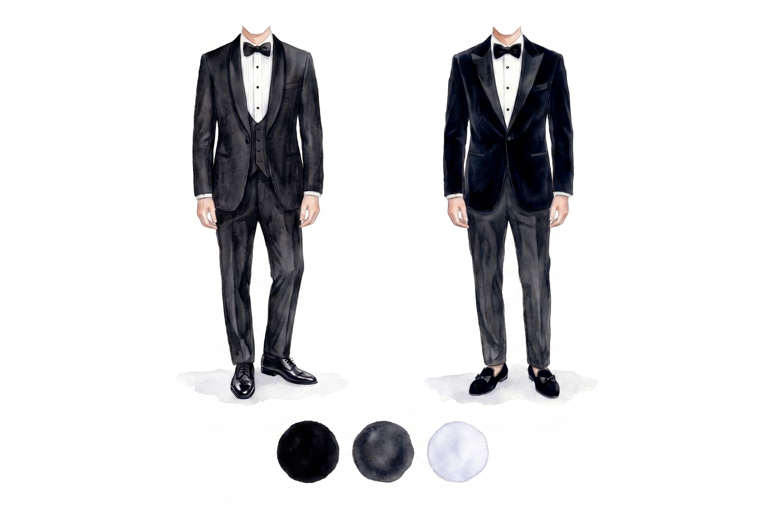 Men's black tie attire — black tuxedo with bow tie